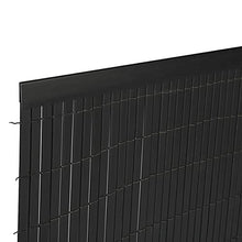 Sekey Stecca per Recinzione in PVC, Striscia Terminale Profilo di Copertura Adatto per Balconi, Giardino Protezione per Recinzioni, Set di 5 Pezzi, 1m / Striscia, Antracite