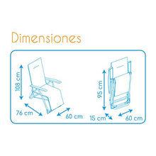 Solenny 50001001165137 – Sdraio Relax, 5 posizioni imbottitura di 3 cm, con poggiatesta