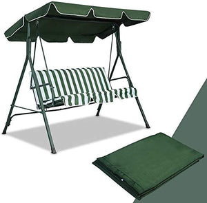 ZXD Dondolo Coperti da Giardino Impermeabile Swing Anti-UV Top Copertura della Volta Sostituzione Easy Clean Tessuto, Grande for Parasole (Color : Green, Size : 164 * 114 * 15cm)