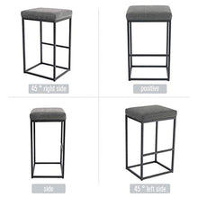 YHNMK Sgabello da Bar, sgabelli da Bar con poggiapiedi, per bancone da Cucina Sgabello Industriale Senza Schienale Seggiola Alta in Altezza Seggiola da Bar in Pelle PU