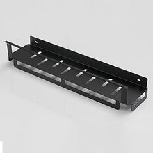 Dongyd Barra di Alluminio per mensola Bagno in Alluminio - 120mm * 600mm * 75mm - Mensola per scaffali da Parete con Doppio rettangolo Nero