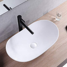 Yxx max -Lavabo Moderna Bianco Lucido controsoffitto lavabo in Ceramica Sink Art Bacino Guardaroba dispersore del Bacino (Senza Rubinetto) -60x36x13cm Lavandino del lavabo