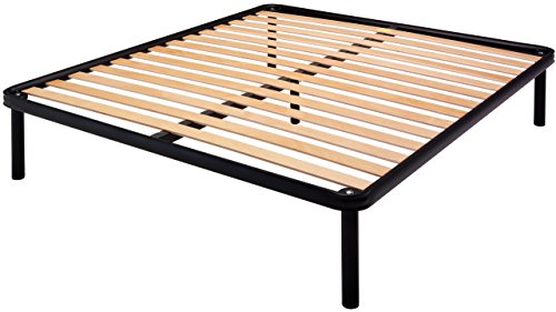 Bed Store SISTEMI RIPOSO Rete 160X195 Letto A Doghe con 5 Piedi Matrimoniale 2 Piazze Struttura in Ferro