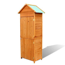 Tidyard Armadietto da Giardino in Legno con Tetto Impermeabile 79 x 49 x 190 cm | Marrone