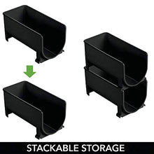 mDesign Set da 2 Moderni portabottiglie Vino impilabili – Scaffale per Bottiglie impilabili di Acqua e Altre Bevande – Elegante Porta Vino per la Cucina e la dispensa – Nero