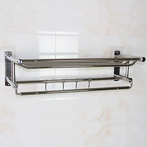 MBYW Portasciugamani Moderno Minimalista Portasciugamani Elegante per Il Bagno di Moda Portasciugamani da Bagno in Acciaio Inox Porta Asciugamani da Bagno in Acciaio Inox con Gancio Doppio