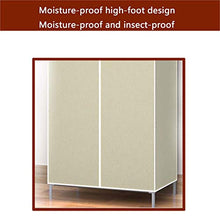 GYAM Armadio in Tessuto, Armadio Semplice Portatile, Armadio Pieghevole con Barra Appendiabiti, Tubo in Acciaio Audace da 16 mm, per Dormitori, Camera da Letto, Spogliatoio, 150x70x45 cm,Beige