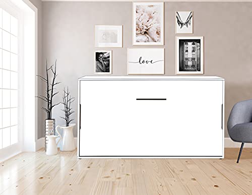 Venatura Store Letto a Scomparsa Orizzontale Singolo Easy Bed, 205x40xH108 cm, Bianco/Bianco