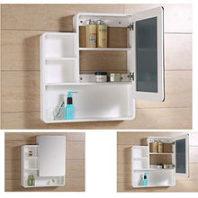 Solido Legno Bagno gabinetto Parete degli specchi Combinazione Irregolare Design HD Specchio Bagno Locker Mobili (Color : Left Mirror, Dimensione : 70cm)