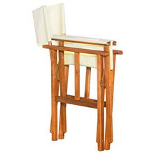 vidaXL Legno Massello di Acacia Sedia da Regista Pieghevole Seggiola Cucina