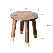 HYYDP Bagno Sgabello Mobili in Legno di Rame Sedia in Legno Piccola Sedia Cambio Moda Panchina Sgabello Rotondo Sgabello Be Applicable Compatible for Bagno Sgabello da Bagno in Gomma in Legno