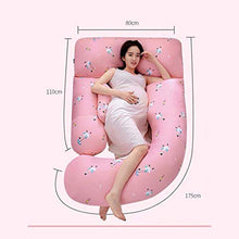 Gravidanza Pillow U tutto il corpo cuscino di cotone biologico maternità gravidanza Bolster Cuscino di sostegno con il cotone libero smontabile Miscela traspirante Zip Copertina, 02,80x110x175cm Huang