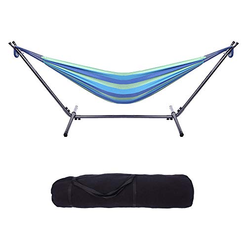 YCCYYYI Comodo Set di amache in Poliestere per Esterni per Cortile sulla Spiaggia Blu e Verde