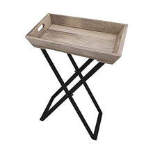 Gartentraum Tavolino a Forma di Vassoio con Legno di Mango - Besitelltisch Fredo / 65x46x33cm (HxWxD)