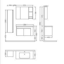Homemania SNA-1384 Set Mobili Siena 100 da Bagno, Bianco, Legno, in MDF, Ceramica, Specchio, Metallo