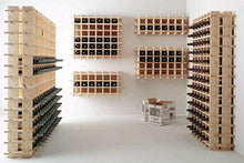 Scaffale Portabottiglie MODULABILE in legno di pino grezzo 9 Bottiglie L 43 X P 22 X H 32,5 CM