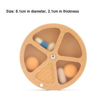 Dreamyep Portable Pillola Scatola di Legno con Portatile Pillola Bagagli Dispenser Mini Tablet Pillola Packaging Copertura in Acrilico Box