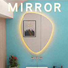 FYTVHVB Specchio Luminoso a LED a Forma di Goccia d'Acqua nordica,Specchio Decorativo per Camera da Letto Senza Telaio Irregolare con Luce,Specchio retroilluminato per Bagno a Prova di Esplosione