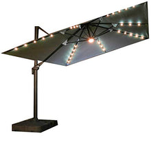 HUAQINEI Ombrello da Cortile/Ombrello da Esterno/Ombrello Solare,Pieghevole con Illuminazione a LED per Esterni Illuminazione a 360 Gradi Rotante con Base in Marmo,Elegante e Semplice Moderno
