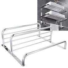 Ausla - Portasciugamani da bagno in acciaio inox, a 3 livelli, con porta asciugamani, porta asciugamani e aste da bagno, 55 x 45 x 21 cm
