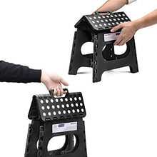 KOLOSM Sgabello Pieghevole da Bagno Sgabello Pieghevole Sgabello Leggero Materiale di qualità Leggero Sgabelli Pieghevoli Antiscivolo per Cucina Bagno Camera da Letto Bambini o Adulti (Color : Black)