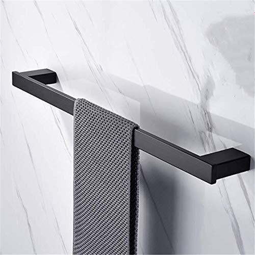 Portasciugamani Singolo Nero portasciugamani da Terra in Acciaio Inox 304 portasciugamani da Parete Porta Asciugamani da Bagno in Stile Moderno (Misura: 50cm)