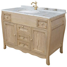 Shop Chic Mobile bagno Brigitte 110cm in rovere frassinato con top in marmo