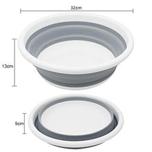 WXCL Lavabo in Silicone Lavabo Rotondo Pieghevole Lavabo per Verdure Lavanderia Lavanderia Contenitore per la casa Vestiti Cucina per Verdure Contenitore da Bagno, Grigio