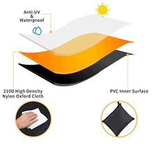 QINGXI Coperture per Set Arredo Giardino 125 X 125 X 74cm Telo Protettivo Rettangolare per Tavolo e Sedie da Esterni, Tessuto Oxford 600D, Impermeabile e Resistente UV