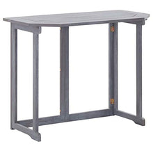 SKM Set da Bistrot 2 pz in Legno Massello di Acacia Grigio