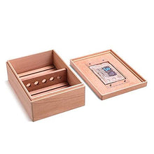 WY-YAN Cigar Box, Naturale Cedar Cigar Humidor Viaggio Portatile Cigar Box in Grado di memorizzare 20 sigari, Cigar Humidor e sigari Accessori for Fumatori - Pine Grain Good Mood, Good Life