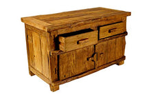 Windalf Grande comò naturale IORLAS 120 cm rustico credenza in legno fatto a mano in legno