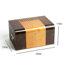 FeiGuo Cigar Box Grande capacità Legno di Cedro umidificatore Grande capacità Doppio Strato di Grana del Legno Piano di Vernice alcoholized Car Cigar Box, 345x230x170mm Scatola di sigari Premium