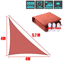 CH-GTJ Tende da Sole per Esterno, Tende da Sole, Vela Ombreggiante, Protezione Raggi UV Vela Tenda, Impermeabile, Tenda A Vela per Giardino Balcone Terrazza,Rust Red,4X4X5.7m