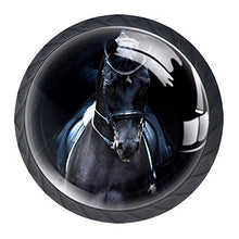 Cavallo in corsa nero 4 PCS Pomelli per Porta, Pomolo per Mobile, Pomelli per Mobili con Viti, Maniglia per Armadietto, Pomelli per Porta, Pomelli per Cassetti per Porta, Armadio, Cassetto e Credenza