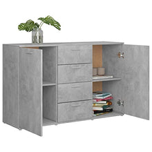 vidaXL Credenza Grigio Cemento 120x35,5x75 cm in Truciolato
