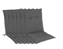 ElGiga - Cuscino per sedia da giardino, 6 pezzi, colore: Grigio/Bianco a righe, 110 x 50 x 8 cm per sedia da giardino, di alta qualità, lavabile e facile da pulire