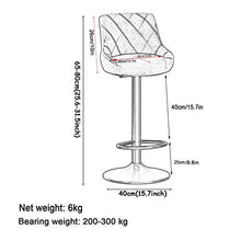 Sgabelli da Bar Sedia Sgabelli da bar Set di 4, con schienale flanella Bar Stool Ascensore 360 ° girevole meccanica Cucina Stool, Con Chrome poggiapiedi e Base, colazione Bar Kitchen Mobili for la c