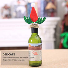 Amosfun 4 Pezzi Bottiglia di Natale Topper Vino di Natale Bottiglia di Birra Cappello Babbo Natale Renna Tappo di Bottiglia di Vino Decorativo Bottiglia di Champagne Decorazione Tavola di