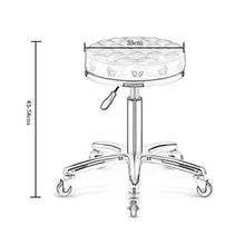 Sedia Bar, Sgabello di Bellezza, Panca da Lavoro, Sedia Imbottita in Spugna, Piattaforma Elevatrice in Acciaio Inox, con Ruote (Color : Red×2)