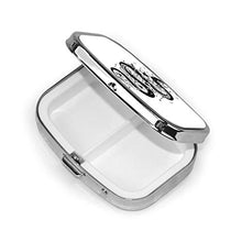 Scatola quadrata per pillole medicinali Serpent Incantesimo bianco e nero moda pillola organizzatore viaggio pillola caso dispenser per vitamine integratori