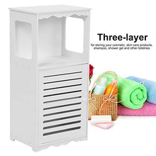 Niunion Armadietto da Bagno, Legno Lavagna in plastica Armadio ad Angolo Elegante Bagno Organizzatore di stoccaggio Scaffale Scaffale Mobili per la casa Bianco