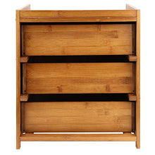 Comodino Bamboo Bedsideside Table Bedstand Bedroom Mobile Bedroom Organizer con 3 Cassetti