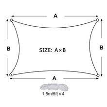 JYYnet Vela Ombreggiante, Vela Parasole Rettangolare Tenda a Vela Impermeabile Protezione Raggi UV Vela Tenda per Giardino Terrazza Campeggio (3×4m, Verde Scuro)