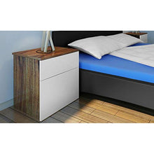 Cikonielf - Comodino in legno, tavolo da notte con cassetto, stile moderno, per camera da letto, soggiorno, corridoio, ufficio (Confezione da 2)