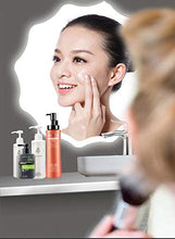 Specchi da bagno impermeabili rotondi LED illuminato Specchi di vanità a parete illuminato Doccia Smart Trucco da barba IP44 Impermeabile Touch Dimmble Switch-60x80cm.