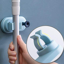 ZXCASDF Gancio Mop Multifunzionale Libero Punzonatura Cremagliera Appeso A Parete Bagno Super Forte Adesivi Viscosa Gancio Adesivo Fibbia Portante Fermaglio Mop Artefatto,Blu