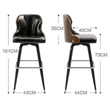 Yxsd Bar Stool 360 ° Girevole Schienale, Cuoio dell'unità di Elaborazione Esterni, poggiapiedi, Sedie industriali for la Prima Colazione, Contatore, Cucina e casa (Color : Blue)