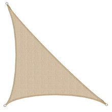 AMANKA Tenda da Sole UV - 4,2x4,2x6 Triangolo Rettangolo HDPE - Telo di Protezione Solare Beige
