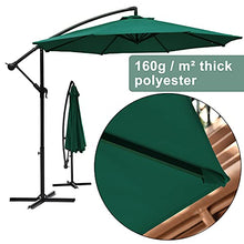 Ombrellone da Giardino, Ombrelloni da Terrazzo, Ombrellone Giardino Parasole 3m, Tende e Tettucci Parasole da Balcone e 8 Nervature Pesanti per Spiaggia, Giardino, Balcone (verde)